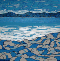 Scalzo e da solo con il mare